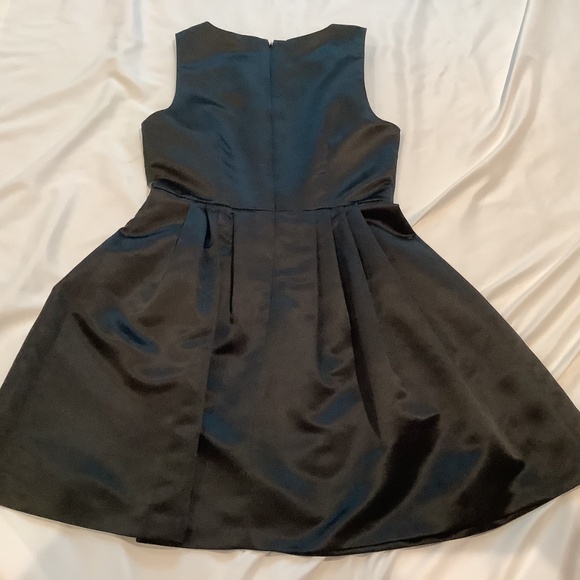Cece by Cynthia Steffe Black Satin Red Rose Fit and Flare Cocktail Dress, Size 6 - Picture 14 of 15